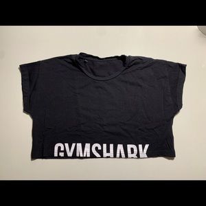 Gymshark Fraction Crop Top, black, size Small